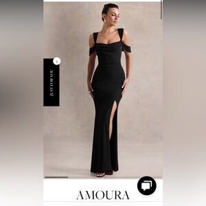 Chic Black Maxi Dress with Slit